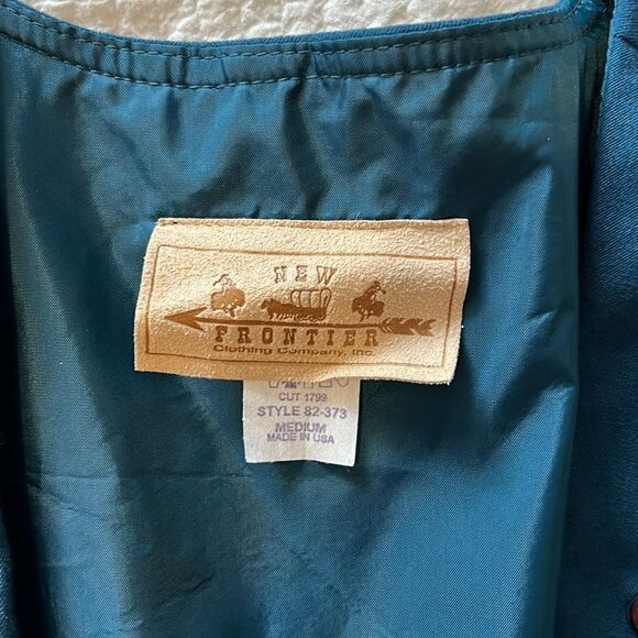 New Frontier Vest Womens Medium Blue Southwest Western USA Vintage Vest - Picture 4 of 5